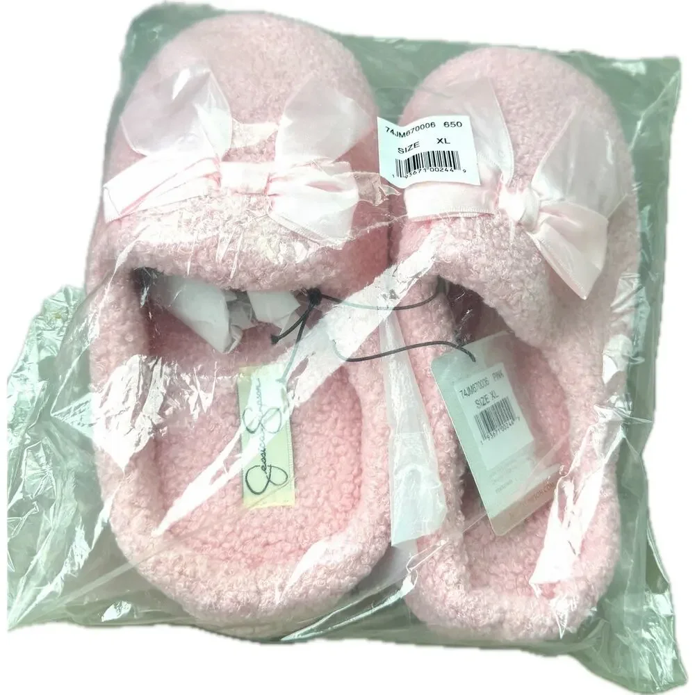 Jessica Simpson Marshmallow House Slipper in Pink, Memory Foam, Size XL